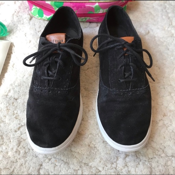 Cole Haan Ella Grand Suede Sneakers - Picture 2 of 7